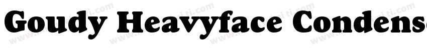 Goudy Heavyface Condensed字体转换